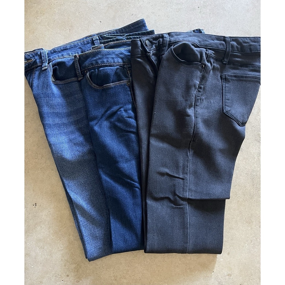No Boundaries Jeans Juniors Size 5 Lot of 3 Skinny Jeans Stretch Blue Black